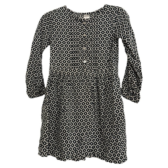 Carter's Other - Carter’s Toddler Girl Black White Diamond Print Dress 5T Long Sleeve